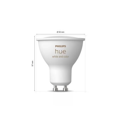 Osnovni komplet Philips Hue WHITE AND COLOR AMBIANCE 3xGU10/4,2W 2000-6500K + Hue Bridge in Dimmer Switch