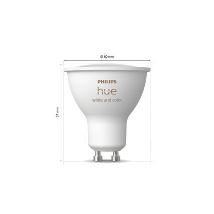 Osnovni komplet Philips Hue WHITE AND COLOR AMBIANCE 3xGU10/4,2W/230V 2000-6500K + Hue Bridge in stikalo za zatemnjevanje