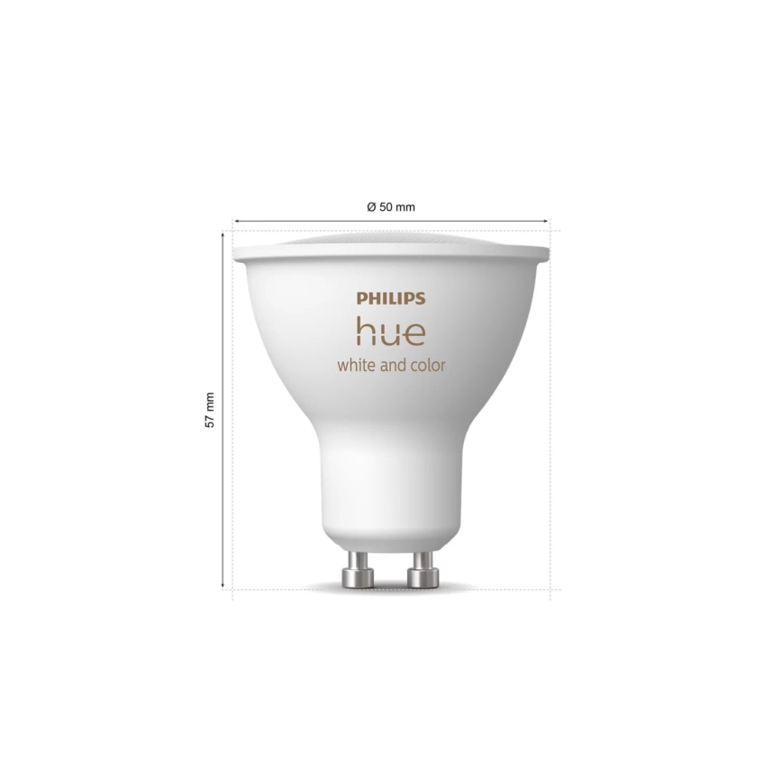 Osnovni komplet Philips Hue WHITE AND COLOR AMBIANCE 3xGU10/4,2W/230V 2000-6500K + Hue Bridge in stikalo za zatemnjevanje