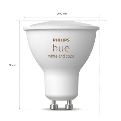 Osnovni komplet Philips Hue WHITE AND COLOR AMBIANCE 3xGU10/5,7W/230V 2000-6500K + naprava za medsebojno povezovanje