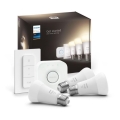 Osnovni komplet Philips Hue WHITE 3xE27/9,5W 2700K + Hue Bridge in zatemnilno stikalo