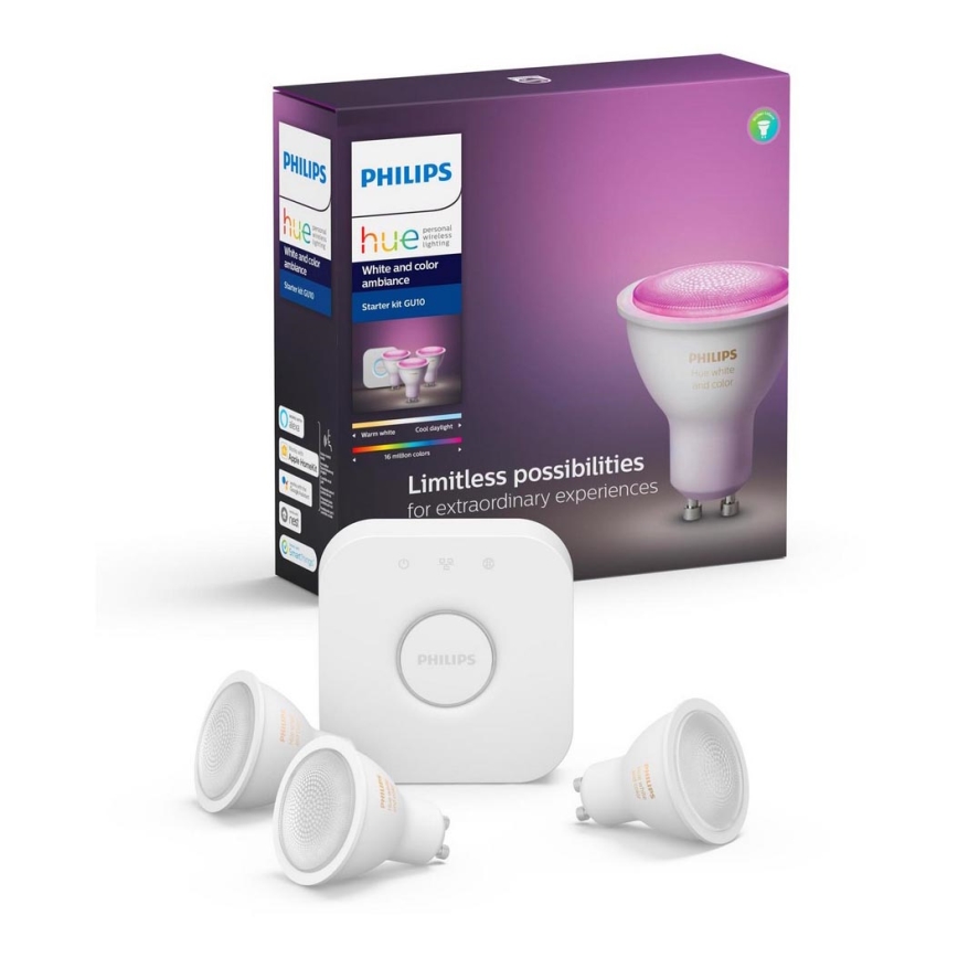 Osnovni komplet Philips Hue White And Color Ambiance 3xGU10/5,7W/230V 2000-6500K