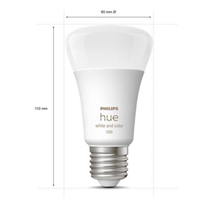 Osnovni set Philips Hue WHITE AND COLOR AMBIANCE 2xE27/9W/230V 2000-6500K + povezovalna naprava