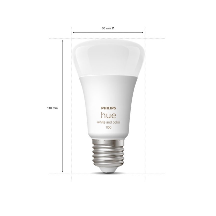 Osnovni set Philips Hue WHITE AND COLOR AMBIANCE 2xE27/9W/230V 2000-6500K + povezovalna naprava