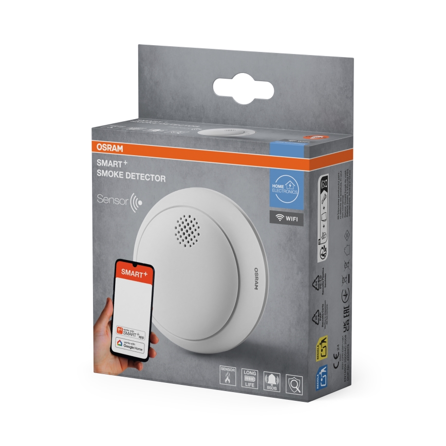 Osram - Detektor dima SMART+ 3V Wi-Fi 1400 mAh