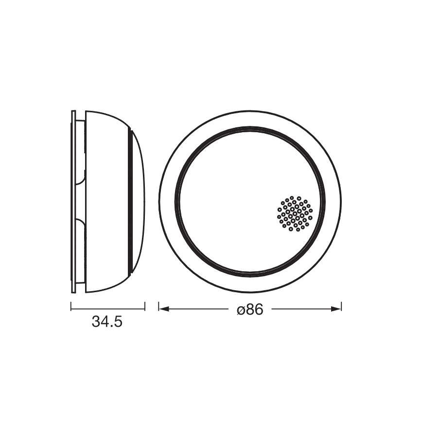 Osram - Detektor dima SMART+ 3V Wi-Fi 1400 mAh