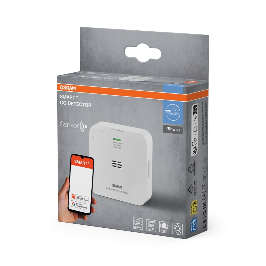 Osram - Detektor ogljikovega monoksida SMART+ 2xAA Wi-Fi