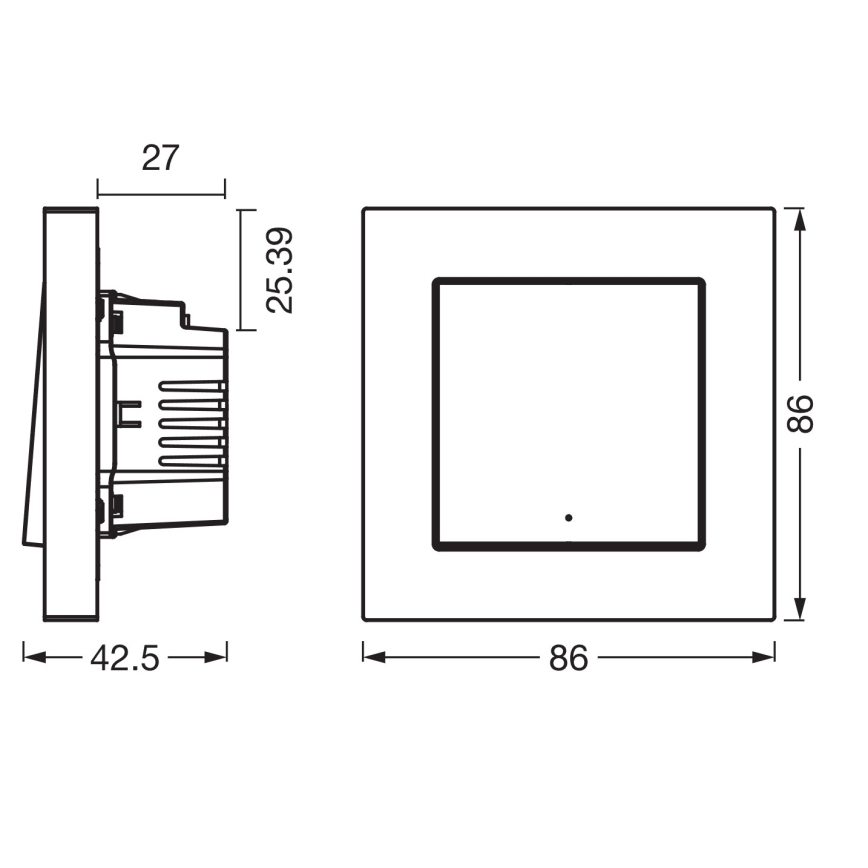 Osram - Enogumbno stikalo SMART+ MATTER 230V Wi-Fi