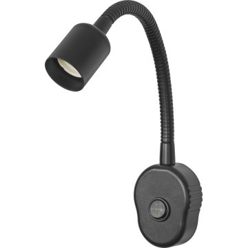 Osram - Fleksibilna stenska svetilka PLUG TUBE FLEX 1xGU10/5W/230V črna