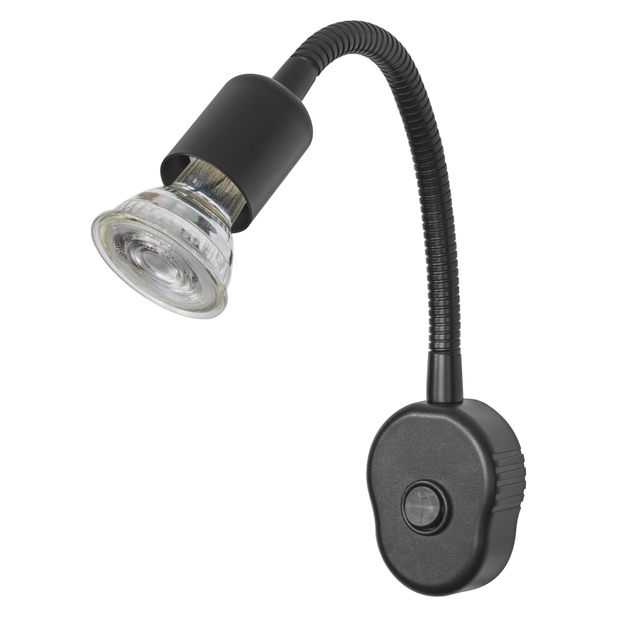 Osram - Fleksibilna stenska svetilka PLUG TUBE FLEX 1xGU10/5W/230V črna