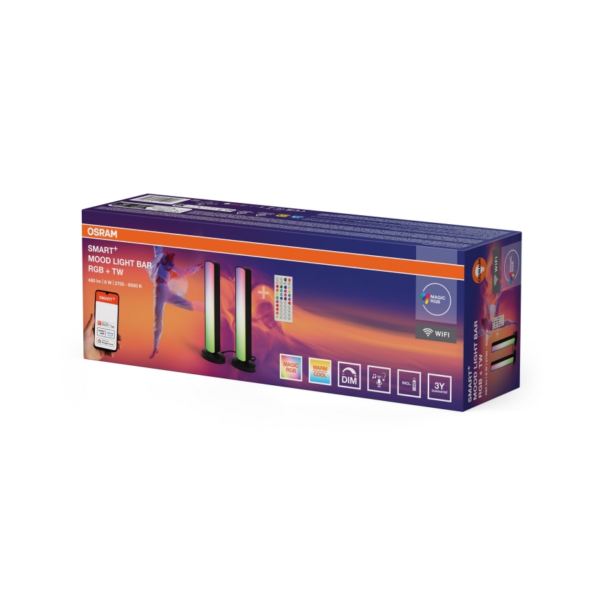 Osram - Komplet 2x LED RGBW namizna svetilka z možnostjo zatemnitve MOOD LIGHT LED/4W/230V 2700-6500K Wi-Fi + daljinski upravljalnik
