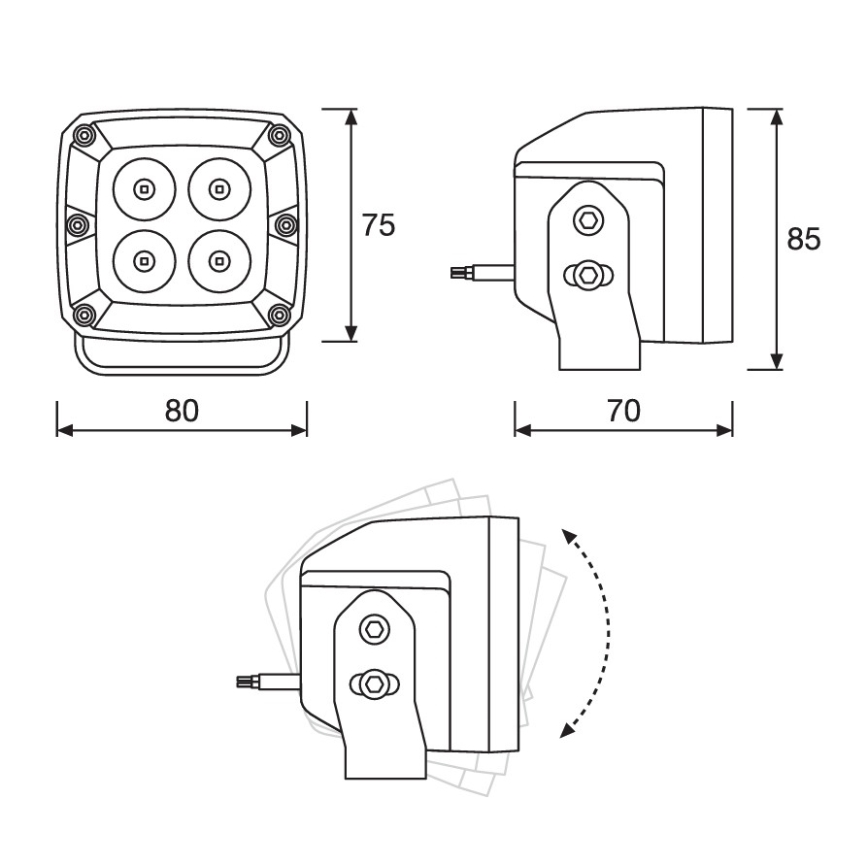 Osram - komplet 2x LED žarometov za avtomobil LEDRIVING WL VX80-SP LED/20W/12/24V 6000K IP67