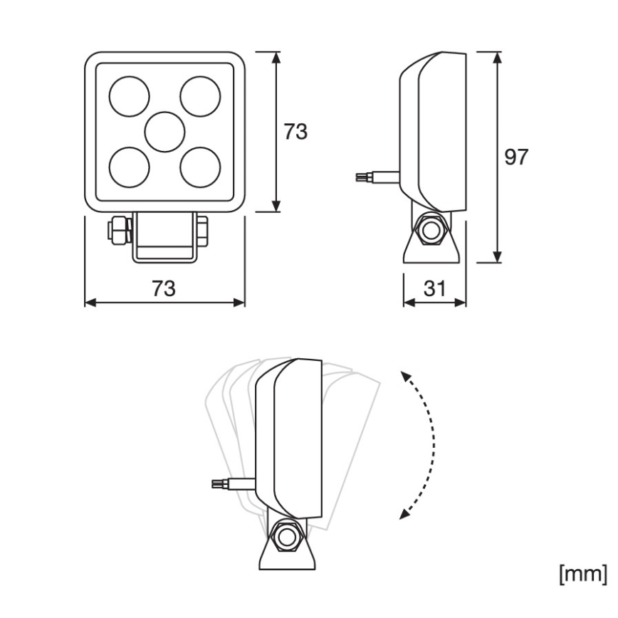Osram - Komplet 2x LED točkovna svetilka za vozila LEDRIVING WL VX70-WD LED/8W/12/24V 6000K IP67