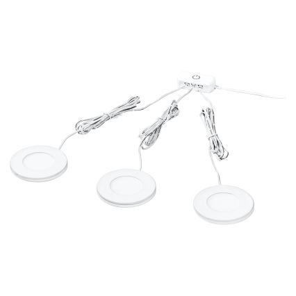 Osram - Komplet 3x LED svetil za pod omarico UNDERCABINET LED/8,5W/230V 3000K bela