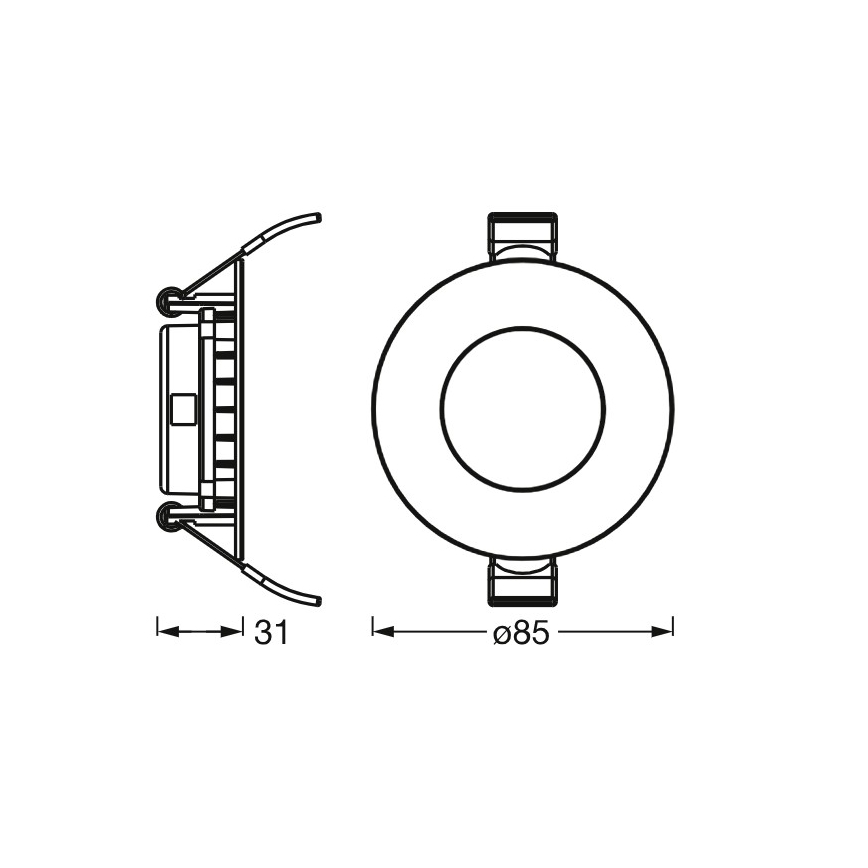 Osram - Komplet 3x LED vgradnih stropnih svetilk SLIM LED/4,5W/230V