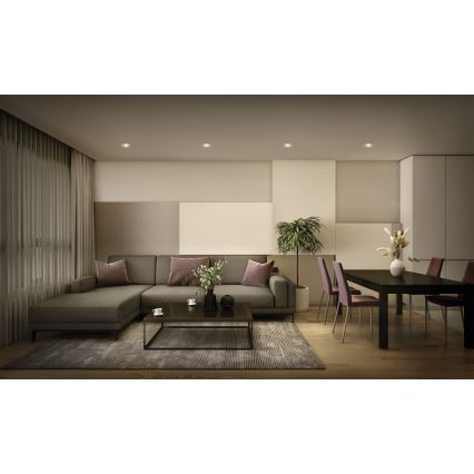 Osram - Komplet 3x vgradna stropna LED svetilka SPOT z možnostjo zatemnitve LED/4,9W/230V 2700K premer 8,7 cm bela