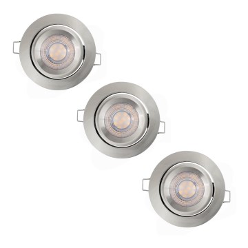 Osram - Komplet 3x zatemnljivih vgradnih stropnih LED svetilk LED/4,9W/230V
