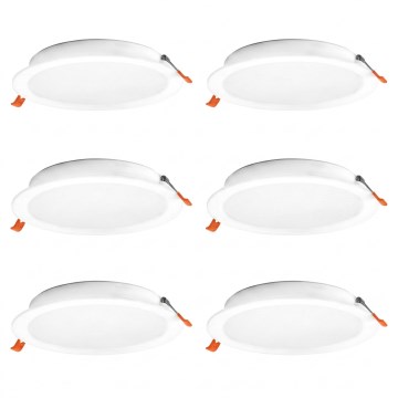 Osram - Komplet 6 kosov vgradnih LED stropnih svetilk ESSENTIAL LED/18W/230V 6500K, premer 22 cm, bela