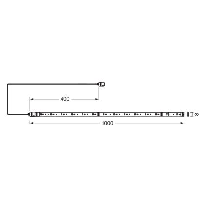 Osram - Razširitveni komplet za zatemljiv LED trak SMART+ FLEX RGB+TW 1 m LED/3,4W/24V 2700-6500K Wi-Fi