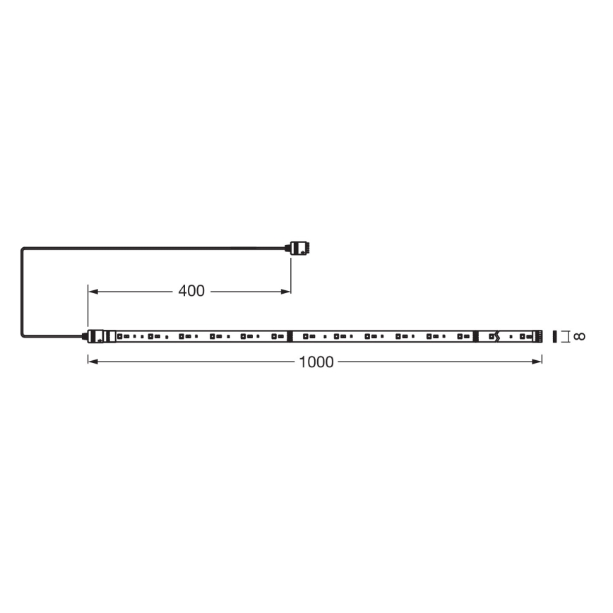 Osram - Razširitveni komplet za zatemljiv LED trak SMART+ FLEX RGB+TW 1 m LED/3,4W/24V 2700-6500K Wi-Fi
