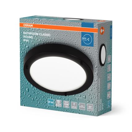 Osram - Kopalniška stropna svetilka BATHROOM CLASSIC 1xE27/15W/230V, premer 31 cm, IP44