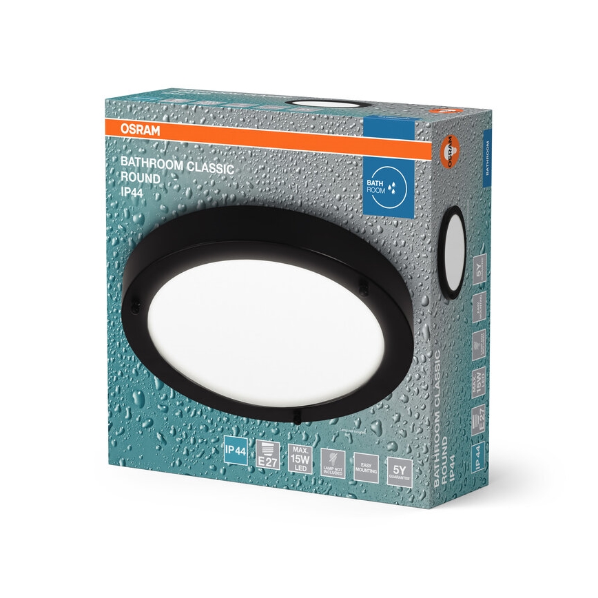 Osram - Kopalniška stropna svetilka BATHROOM CLASSIC 1xE27/15W/230V, premer 31 cm, IP44