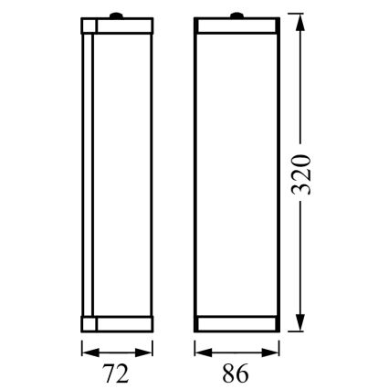 Osram - Kopalniška stenska svetilka BATHROOM CLASSIC 2xE14/12W/230V IP44 sijajni krom