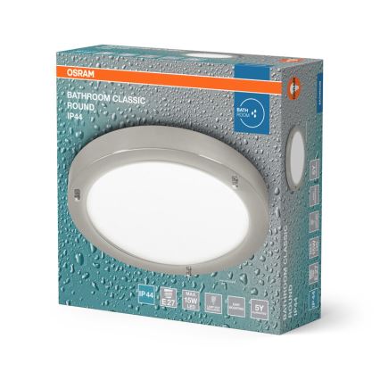 Osram - Stropna svetilka za kopalnico BATHROOM CLASSIC 1xE27/15W/230V, premer 31 cm, IP44