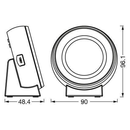 Osram - LED digitalna ura z osvetlitvijo NIGHTLUX LED/0,3W/5V 1000mAh 3000/4000/6500K bela