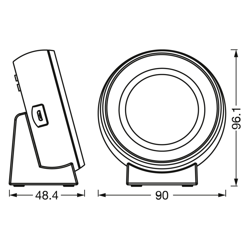 Osram - LED digitalna ura z osvetlitvijo NIGHTLUX LED/0,3W/5V 1000mAh 3000/4000/6500K bela