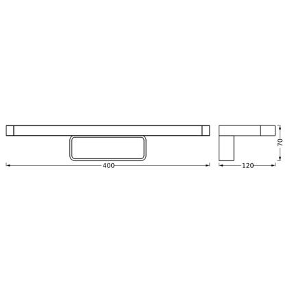 Osram - LED osvetlitev ogledala za kopalnico DISC BAR LED/7W/230V 3000/4000K 40 cm IP44 sijajni krom