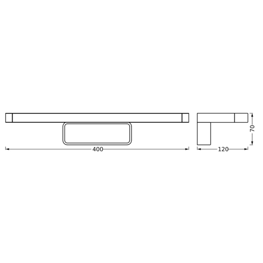 Osram - LED osvetlitev ogledala za kopalnico DISC BAR LED/7W/230V 3000/4000K 40 cm IP44 sijajni krom