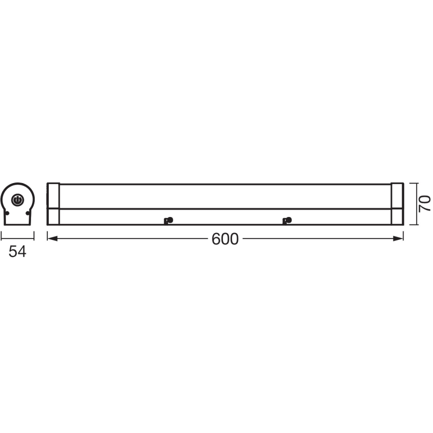 Osram - LED kopalniško svetilo za ogledalo z možnostjo zatemnitve ORBIS TUBE LED/12W/230V 3000/4000K 60 cm IP44 rjavo