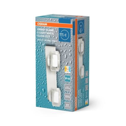 Osram - LED kopalniška stenska svetilka ORBIS FLAME 2xLED/5,5W/230V IP44 biela