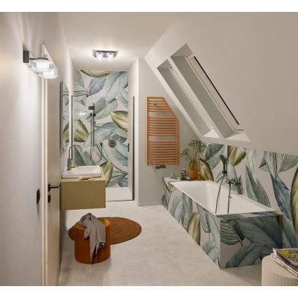 Osram - LED kopalniška stenska svetilka ORBIS FLAME 2xLED/5,5W/230V 3000/4000K IP44 črna