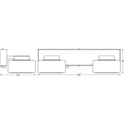 Osram - LED kopalniška stenska svetilka ORBIS FLAME 2xLED/5,5W/230V 3000/4000K IP44 črna