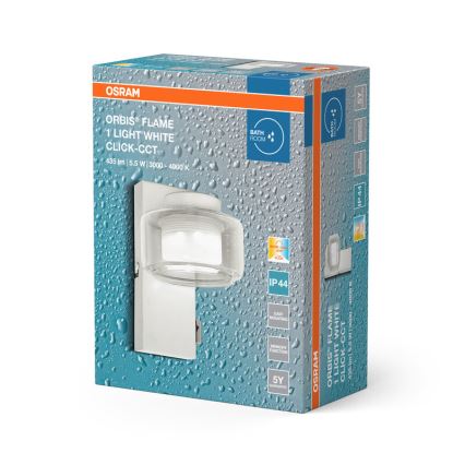 Osram - LED kopalniško stensko svetilo ORBIS FLAME LED/5,5W/230V 3000/4000K IP44 bela