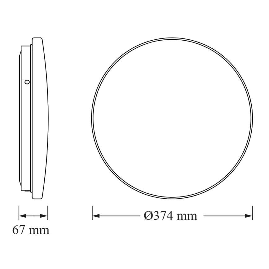 Osram - LED stropna svetilka za kopalnico CEILING ROUND LED/24W/230V 3000K, premer 37 cm, IP44, bela