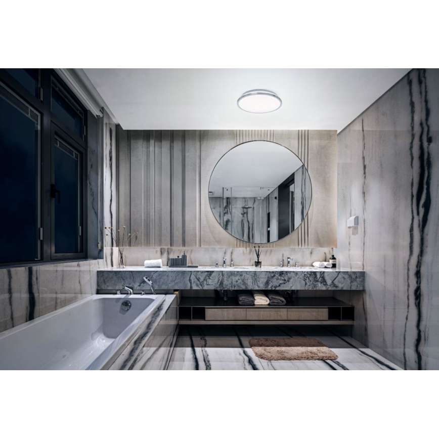 Osram - LED stropna svetilka za kopalnico DISC LED/18W/230V 3000/4000K Ø 30 cm IP44 srebrna