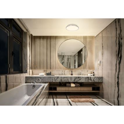 Osram - LED stropna svetilka za kopalnico DISC LED/18W/230V 3000/4000K Ø 30 cm IP44 srebrna