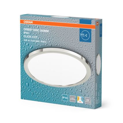 Osram - LED stropna svetilka za kopalnico DISC LED/18W/230V 3000/4000K Ø 30 cm IP44 srebrna