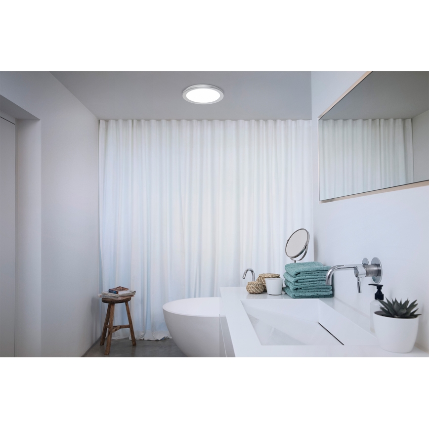 Osram - LED stropna svetilka za kopalnico ORBIS DISC LED/22W/230V 3000/4000K premer 30 cm IP44 matiran krom