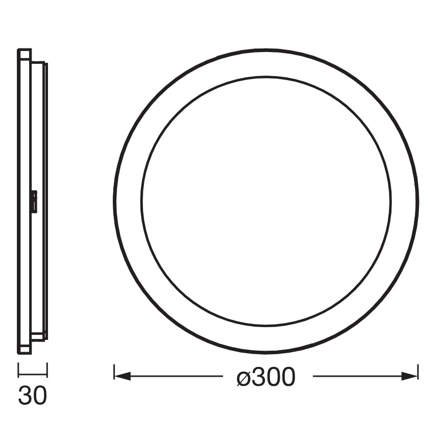 Osram - LED stropna svetilka za kopalnico ORBIS DISC LED/22W/230V 3000/4000K premer 30 cm IP44 matiran krom