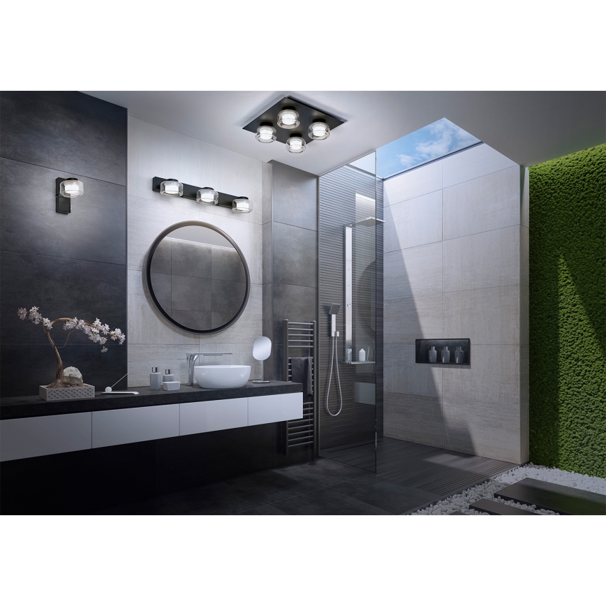 Osram - LED stensko svetilo za kopalnico ORBIS FLAME 3xLED/5,5W/230V 3000/4000K IP44 črno