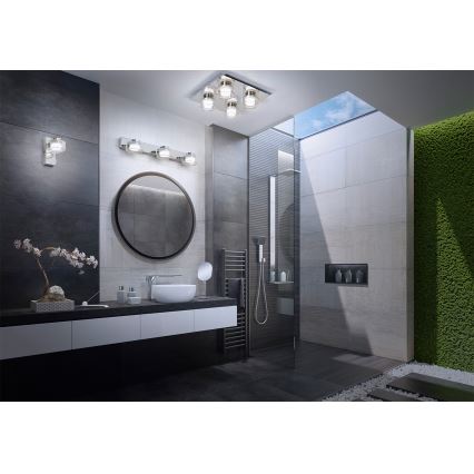 Osram - LED kopalniško stensko svetilo ORBIS FLAME 3xLED/5,5W/230V 3000/4000K IP44 sijajni krom