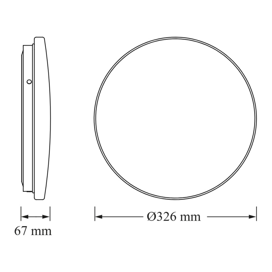 Osram - LED kopalniško stropno svetilo CEILING ROUND LED/18W/230V 3000K Ø 33 cm IP44 belo