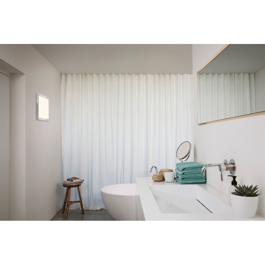 Osram - LED stropna kopalniška svetilka ORBIS DISC LED/22W/230V 3000/4000K 30x30 cm IP44 nerjaveče jeklo
