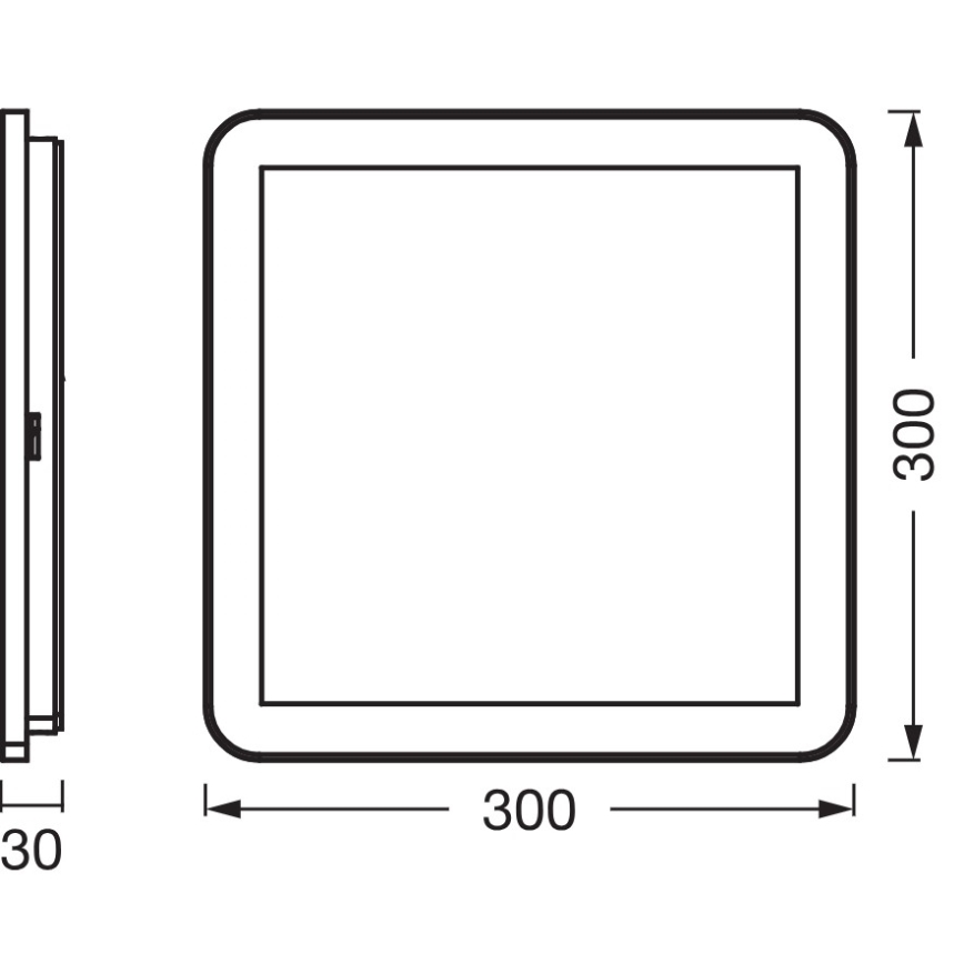 Osram - LED stropna kopalniška svetilka ORBIS DISC LED/22W/230V 3000/4000K 30x30 cm IP44 nerjaveče jeklo