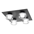 Osram - LED kopalniško stropno svetilo ORBIS FLAME 4xLED/5,5W/230V 3000/4000K IP44 črna