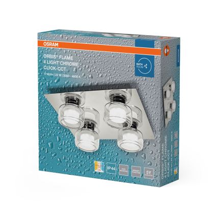 Osram - LED stropna svetilka za kopalnico ORBIS FLAME 4xLED/5,5W/230V 3000/4000K IP44 sijajni krom